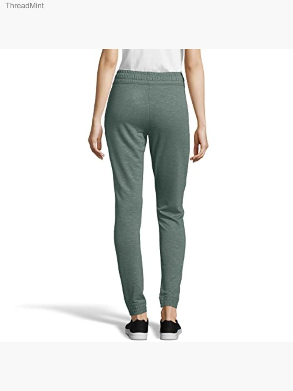 Tri-blend French Terry Jogger with Pockets, Mid Rise, Cuffed, Drawstring - Picture 2 of 4